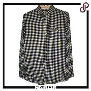 Large Scotch & Soda Black-Gold Plaid LS Shirt‎